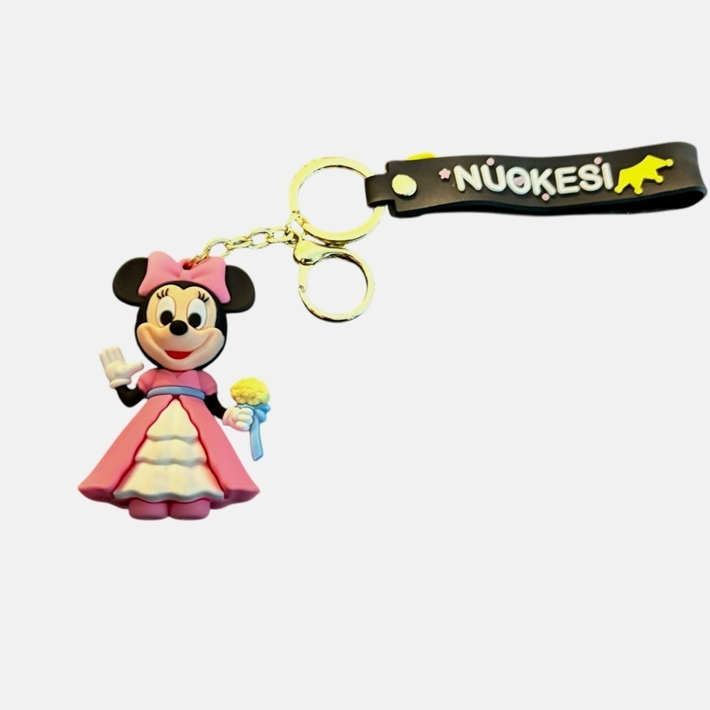 Disney Minnie 3D Keychain Wristlet Bag Charm